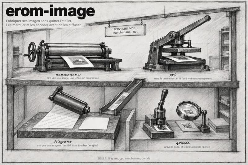 Planche au fusain du plugin Image : Atelier image, document & filigrane.